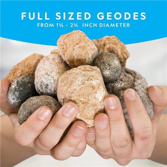 Kids Educational STEM Science Geology Kit Break Open 10 Premium Geodes Toys - Picture 5 of 6